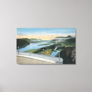 Lienzo Opinión de la garganta del río Columbia del punto