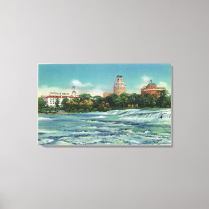 Lienzo Opinión de la isla de la cabra de Rapids