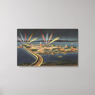 Lienzo Opinión de la noche de la isla del tesoro, expo d