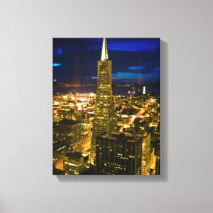 Lienzo Opinión de la noche de San Francisco.