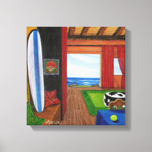 Lienzo Opinión de la playa en Hawaii