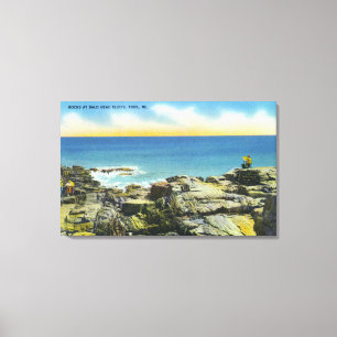 Lienzo Opinión de los acantilados de la cabeza calva de