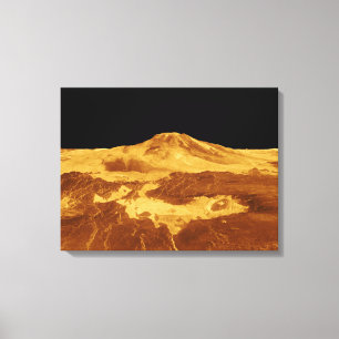 Lienzo opinión de perspectiva 3D de Maat Mons en Venus
