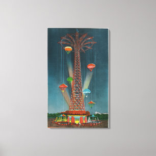 Lienzo Opinión de salto de paracaídas del parque de la