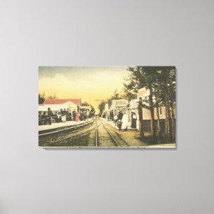 Lienzo Opinión del ferrocarril de la fila del Rubberneck