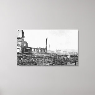 Lienzo Opinión del fuego de Astoria, Oregon del St. del