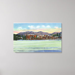 Lienzo Opinión del lago mirror el club del Lake Placid