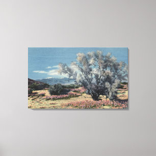 Lienzo Opinión del Mt. San Gorgonio, árboles de humo