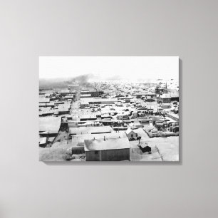 Lienzo Opinión del ojo de pájaro de Nome, Alaska con