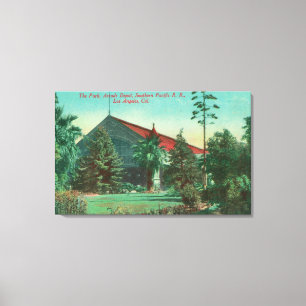 Lienzo Opinión del parque del depósito de la arcada del