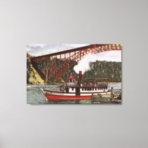 Lienzo Opinión la criada del barco de la niebla que sale