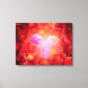 Lienzo Opinión microscópica Anitbodies humano