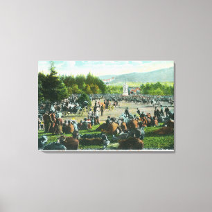 Lienzo Opinión muchedumbres en Golden Gate Park en