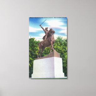 Lienzo Opinión rígida de la estatua de la GEN Juan