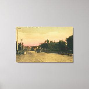 Lienzo Opinión un Modelo-T Ford en el bulevar