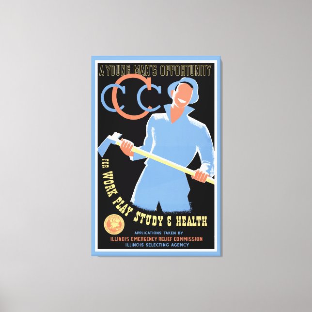 Lienzo Oportunidad de un joven - L (Anverso)