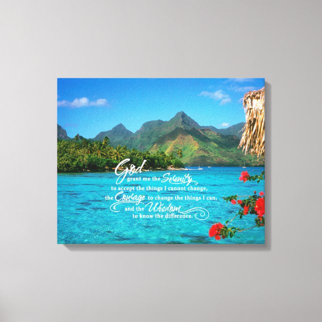 Lienzo Oración de Serenity y Bora Bora (Anverso)