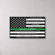 Oración de soldados personalizada y delgada línea