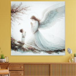 Lienzo Oración del Ángel de la Guarda