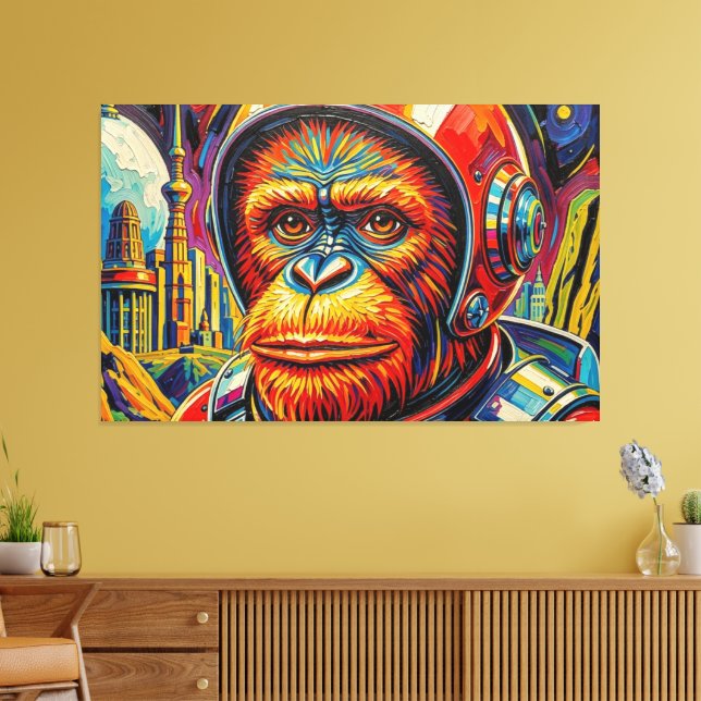 LIENZO ORANGUTÁN ESPACIAL -8 (Insitu (Sala de estar))