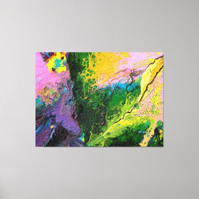 Lienzo "Orchid in blooms #1", abstract, psychedelic (Anverso)