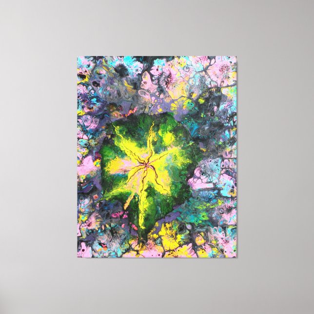 Lienzo "Orchid In Blooms", abstract, psychedelic (Anverso)
