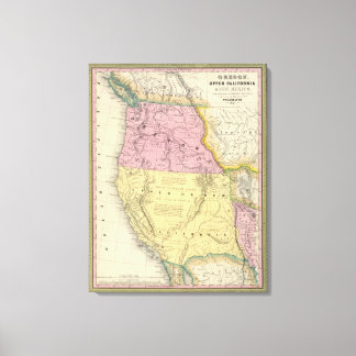 Lienzo Oregón, California Alta y Nuevo México