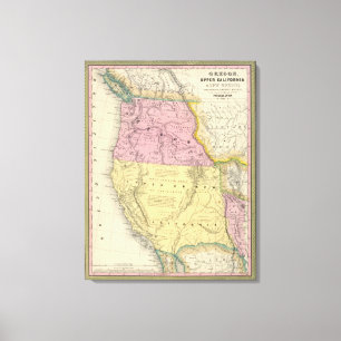 Lienzo Oregon, California superior y New México