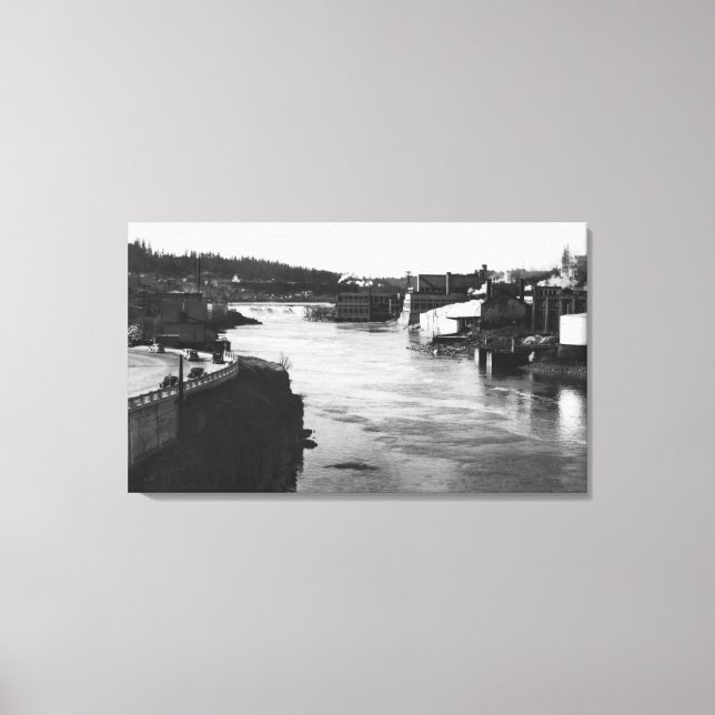 Lienzo Oregon City, OR Willamette Falls and Paper Mills (Anverso)