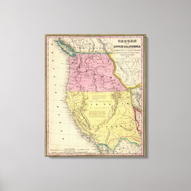 Lienzo Oregón y California (Anverso)