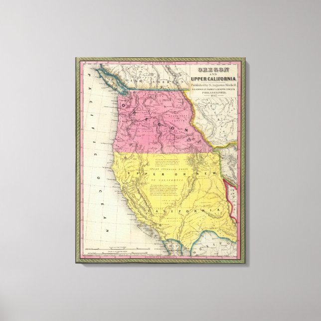 Lienzo Oregon y California Superior (Anverso)