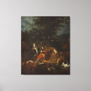 Lienzo Orfeo con los animales en un paisaje, antes de