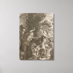 Lienzo Orfeo, Eurydice principal fuera del infierno, mira
