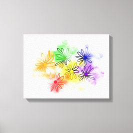 Lienzo Orgullo colorido: Daisies arcoiris