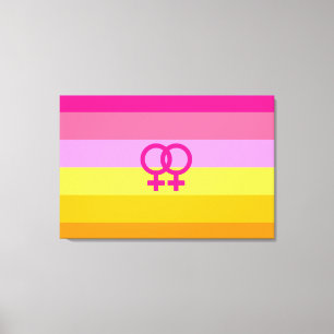 Lienzo Orgullo Lesbiana Dawn Pride Mujeres que Aman a Muj