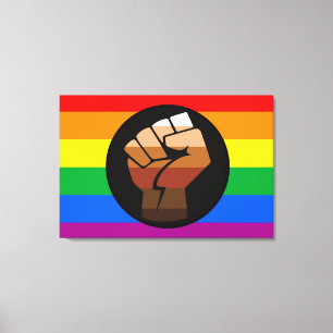 Lienzo ORGULLO LGBTQ (Orgullo Puño POC)