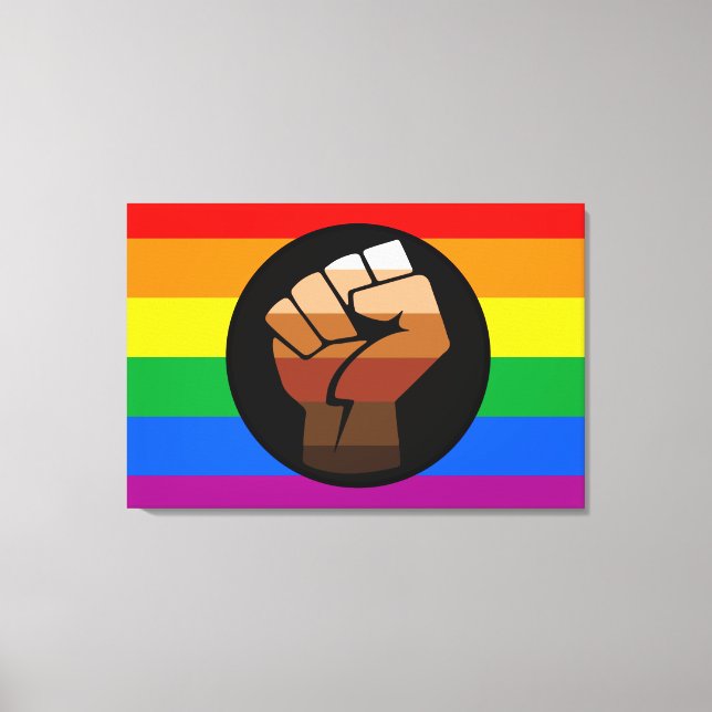Lienzo ORGULLO LGBTQ (Orgullo Puño POC) (Anverso)