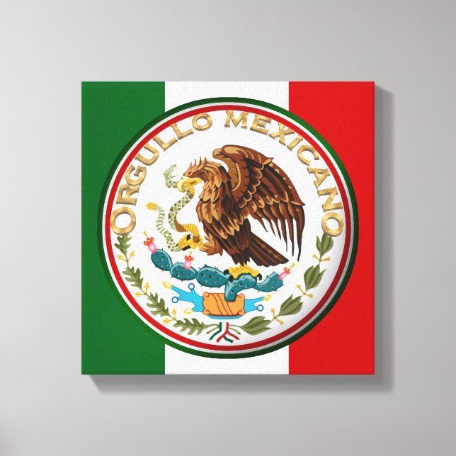 Lienzo Orgullo Mexicano (Águila de la bandera mexicana) (Anverso)