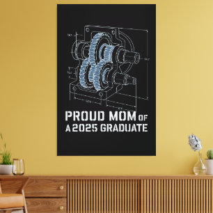 Lienzo Orgullosa madre de ME Grad 2025 Diseño de la caj