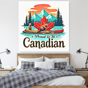 Lienzo Orgulloso de ser canadiense
