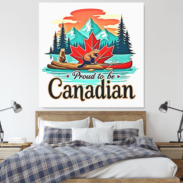 Lienzo Orgulloso de ser canadiense (Insitu(Dormitorio))