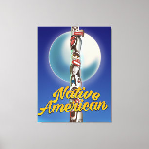 Lienzo Orgulloso nativo americano