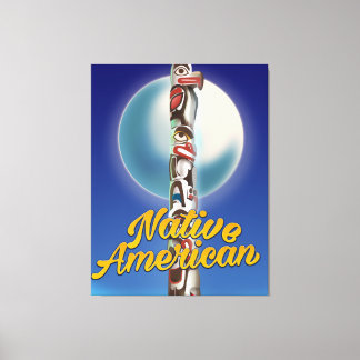 Lienzo Orgulloso nativo americano
