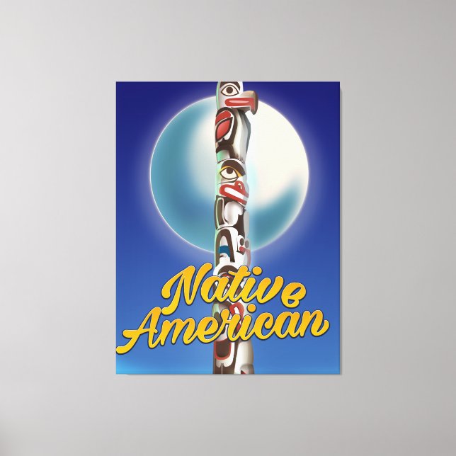 Lienzo Orgulloso nativo americano (Anverso)