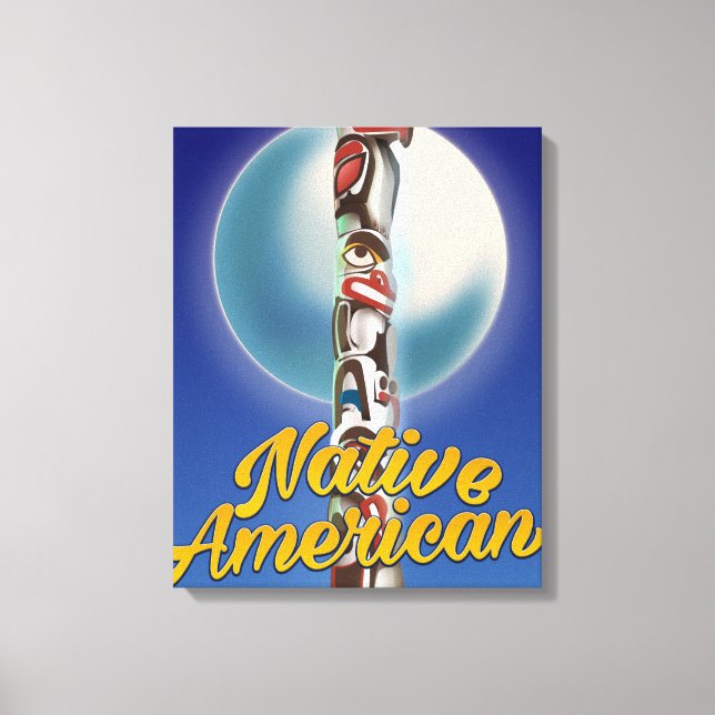 Lienzo Orgulloso nativo americano (Anverso)