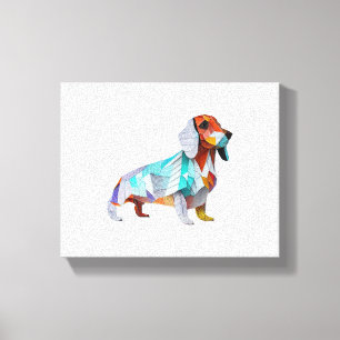 Lienzo Origami Dachshund