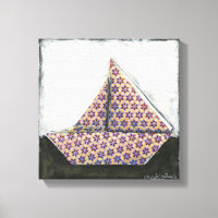 Origami Sailboat en papel de diseño de estrella