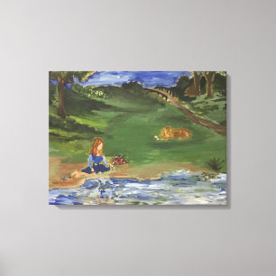 Lienzo Original de la pintura al óleo en día de la