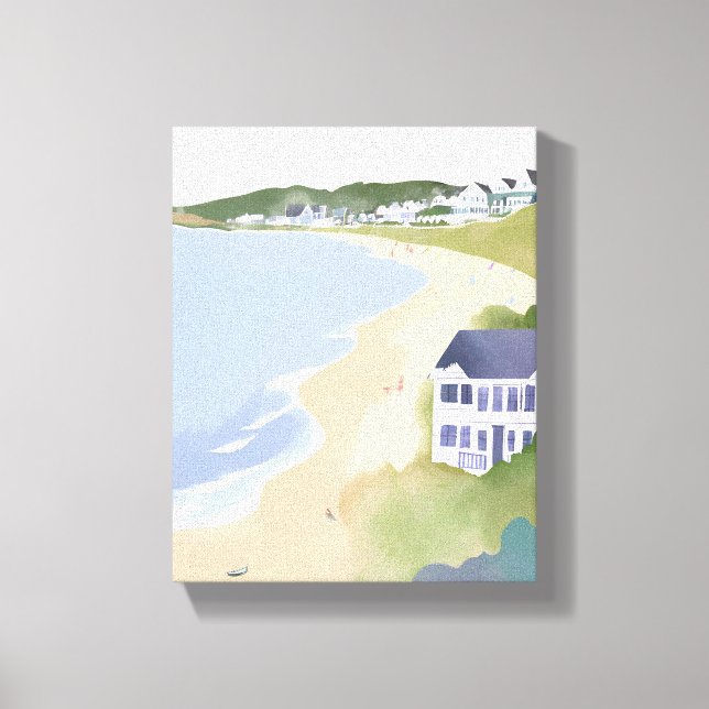 Lienzo Orillas del Bonete | Aquarela de la playa de Rhode (Anverso)