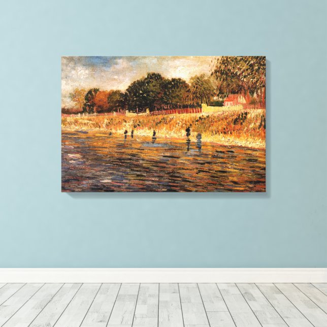 Lienzo Orillas del Sena de Vincent van Gogh (Insitu (piso de madera))